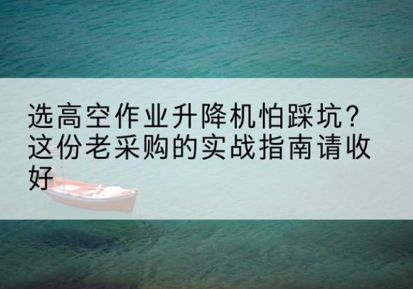 滕州高空作业升降机厂家推荐-选高空作业升降机怕踩坑？这份老采购的实战指南请收好